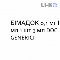 БІМАДОК - BIMADOC краплі очні 0,1 мг/мл 1 шт 3 мл DOC GENERICI