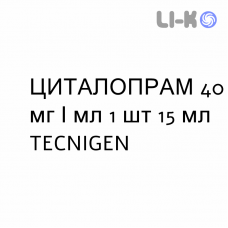 ЦИТАЛОПРАМ - CITALOPRAM капли оральные 40 мг/мл 1 шт 15 мл TECNIGEN