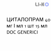 ЦИТАЛОПРАМ - CITALOPRAM капли оральные 40 мг/мл 1 шт 15 мл DOC GENERICI