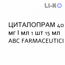 ЦИТАЛОПРАМ - CITALOPRAM капли оральные 40 мг/мл 1 шт 15 мл ABC FARMACEUTICI