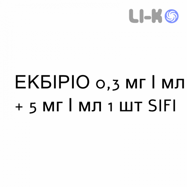 ЭКБИРИО - ECBIRIO капли глазные 0,3 мг/мл + 5 мг/мл 1 шт SIFI ЭКБИРИО - ECBIRIO капли глазные 0,3 мг/мл + 5 мг/мл 1 шт SIFI