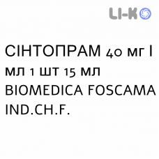 СИНТОПРАМ - SINTOPRAM капли оральные 40 мг/мл 1 шт 15 мл BIOMEDICA FOSCAMA